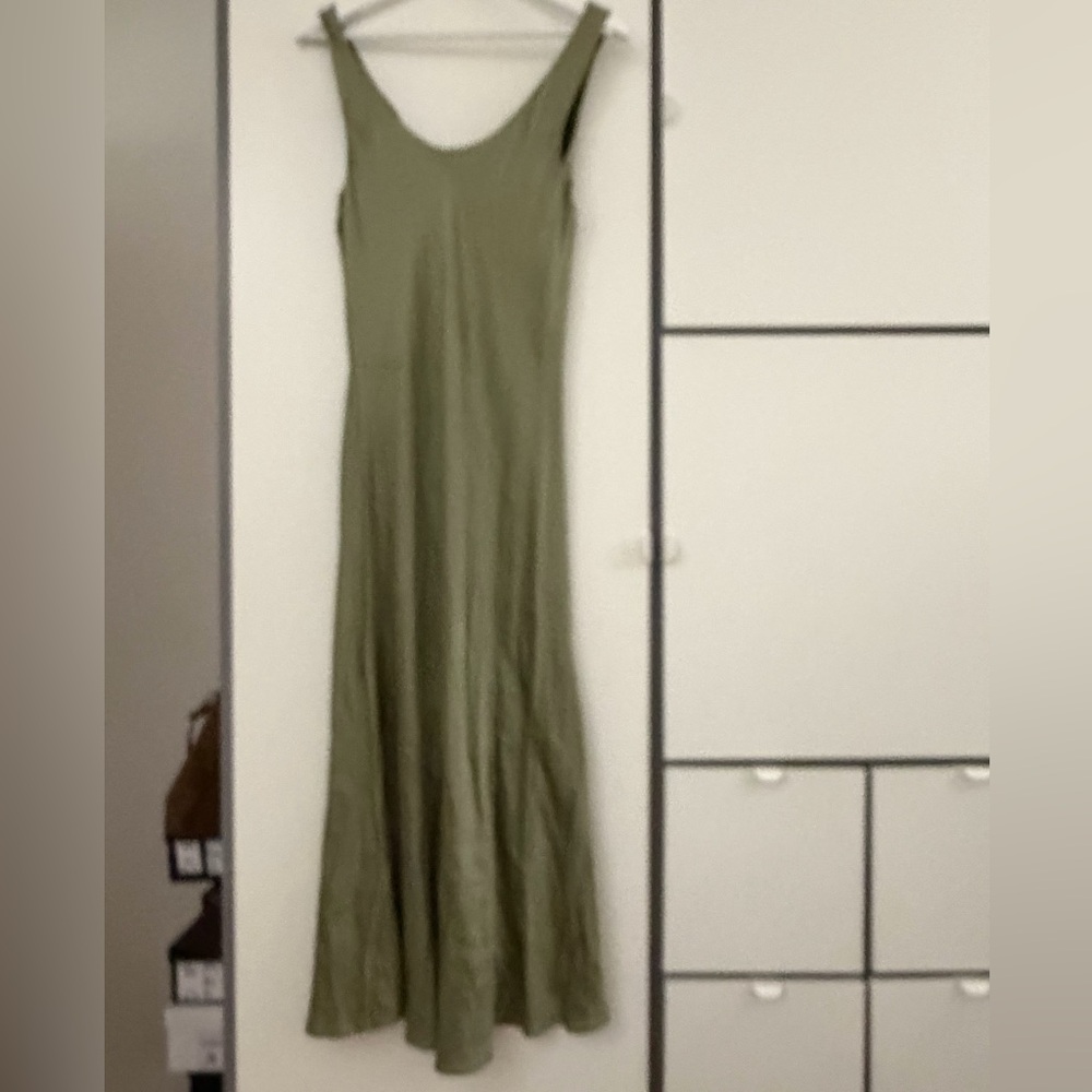 Reformation Olive Scoop-Neck Maxi Dress